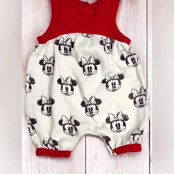Finn+Emma 2Pk Girls Bubble Romper Disney Minnie & Sweet Treats 6-9 Months EUC - Picture 5 of 9